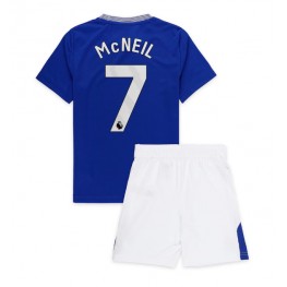 Everton Dwight McNeil #7 Thuis tenue Kids 2024-25 Korte Mouw (+ Korte broeken)